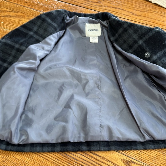 5/$25🦋 Cherokee brand plaid double breasted pea coat, size 3T. Good condition. - Picture 7 of 7